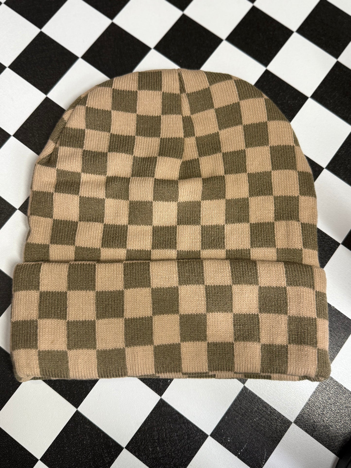 BEANIE- BROWN AND CAMEL