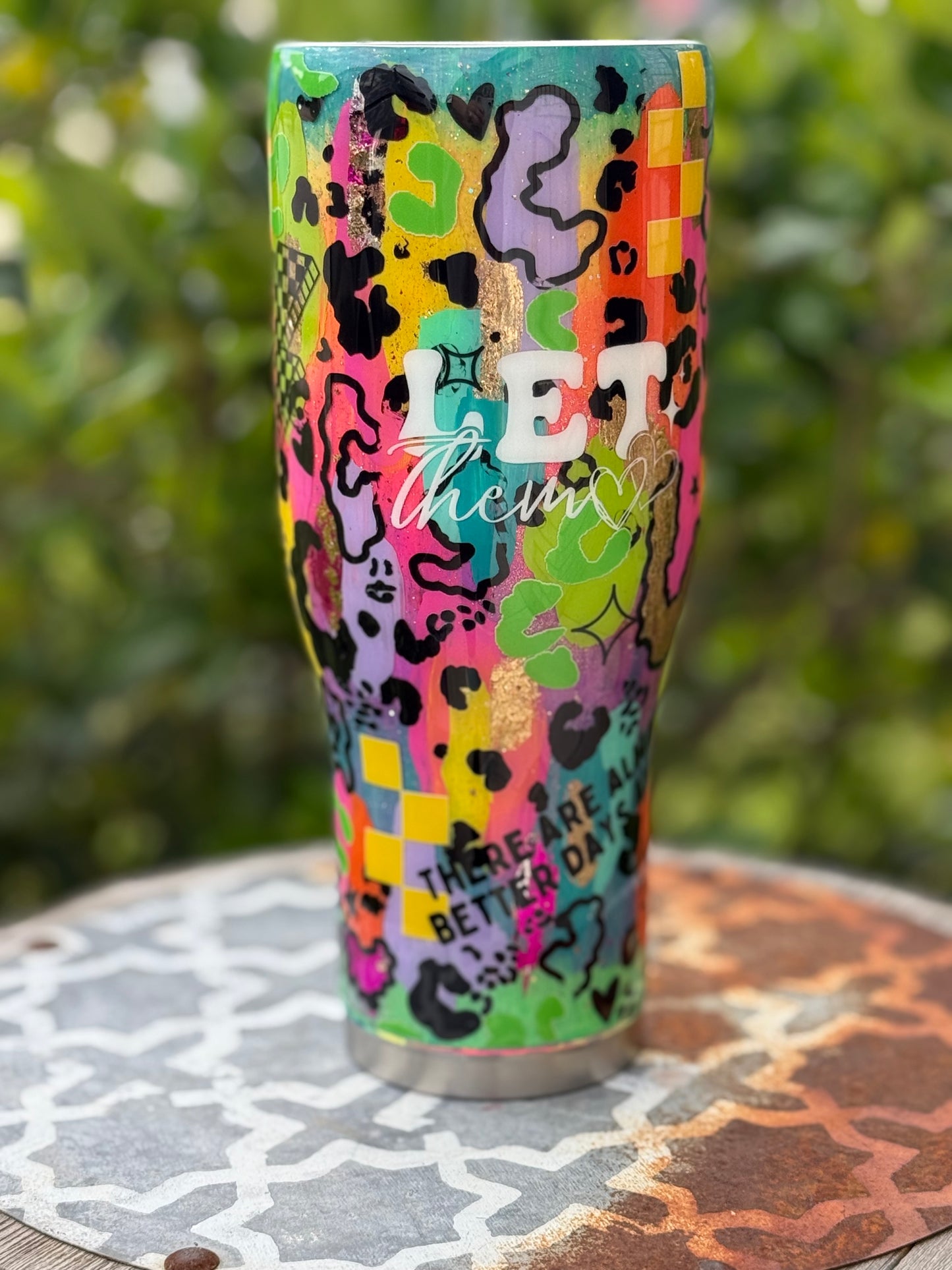 40oz Tumbler- Modern Curve Let Them