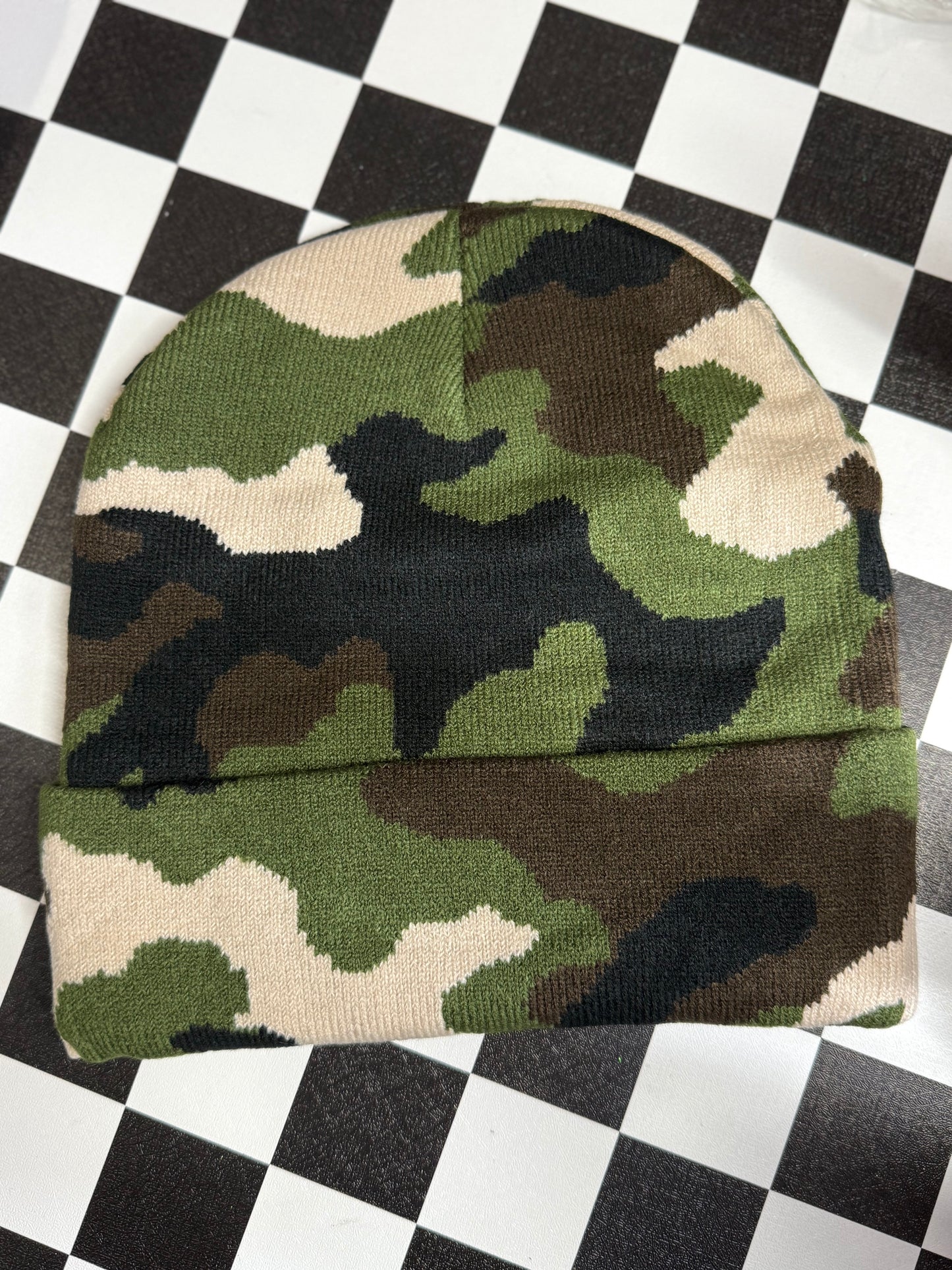 BEANIE- CAMO GREEN