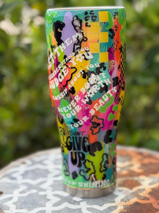 40oz Tumbler- Modern Curve Let Them