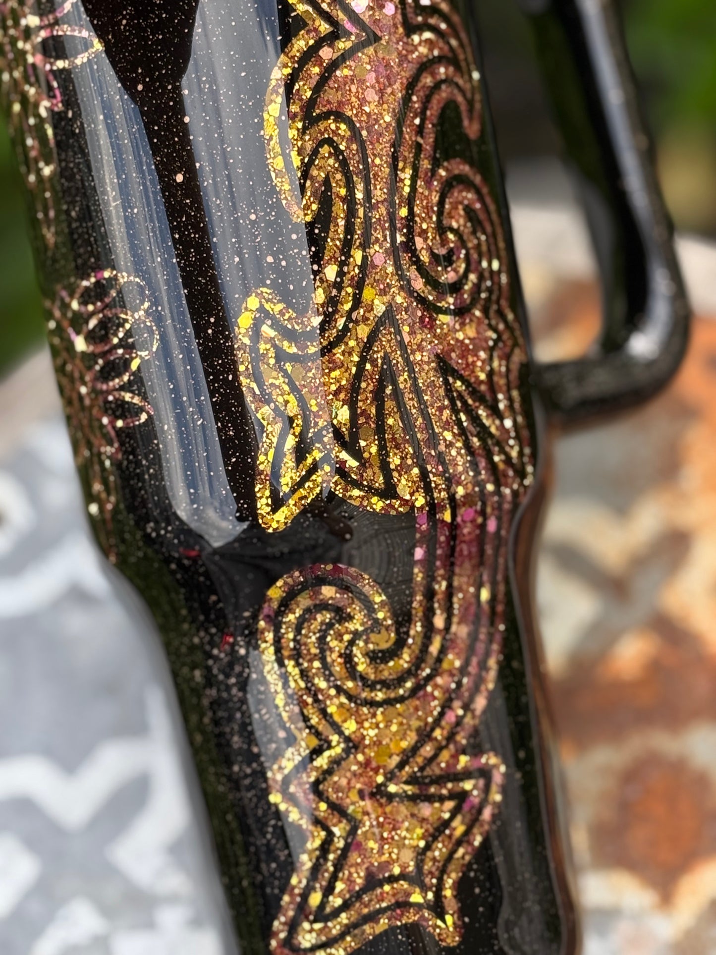 40oz Handle Tumbler-Boujee Cowgirl