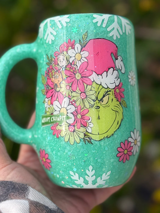 Pinky Floral Greenman-16oz Coffee Tumbler
