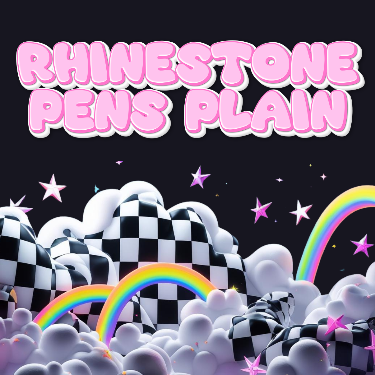 PLAIN RHINESTONE BEADABLE PEN (JUST PEN)