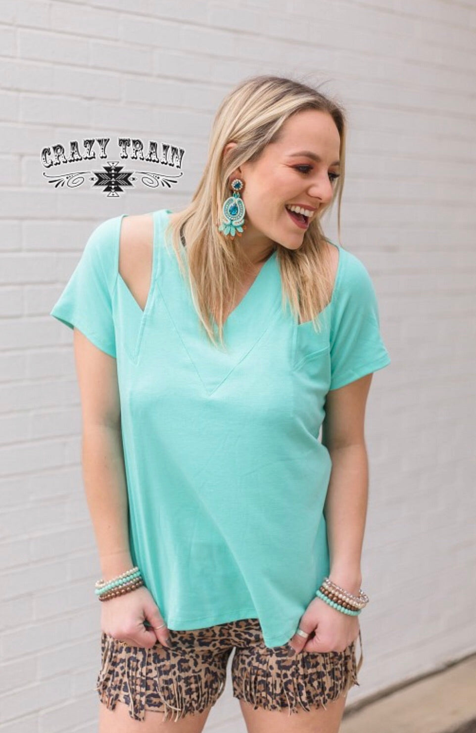 Turquoise Camino Top