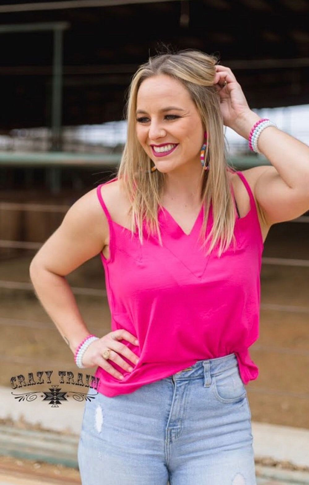 Hot Pink Vega Tank Top