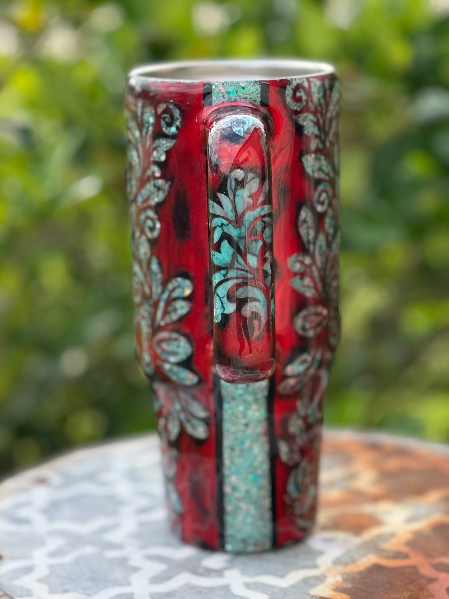 40oz Handle Tumbler-Cowgirls Heart