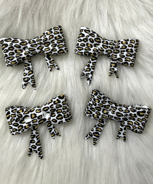 GOLD LEOPARD BOW
