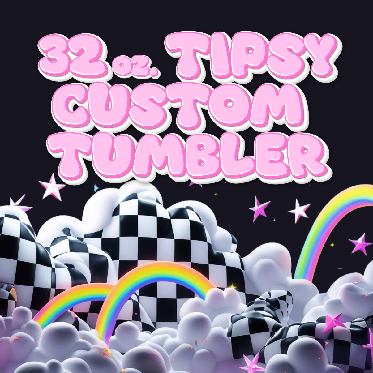 32oz Tipsy Custom Tumbler