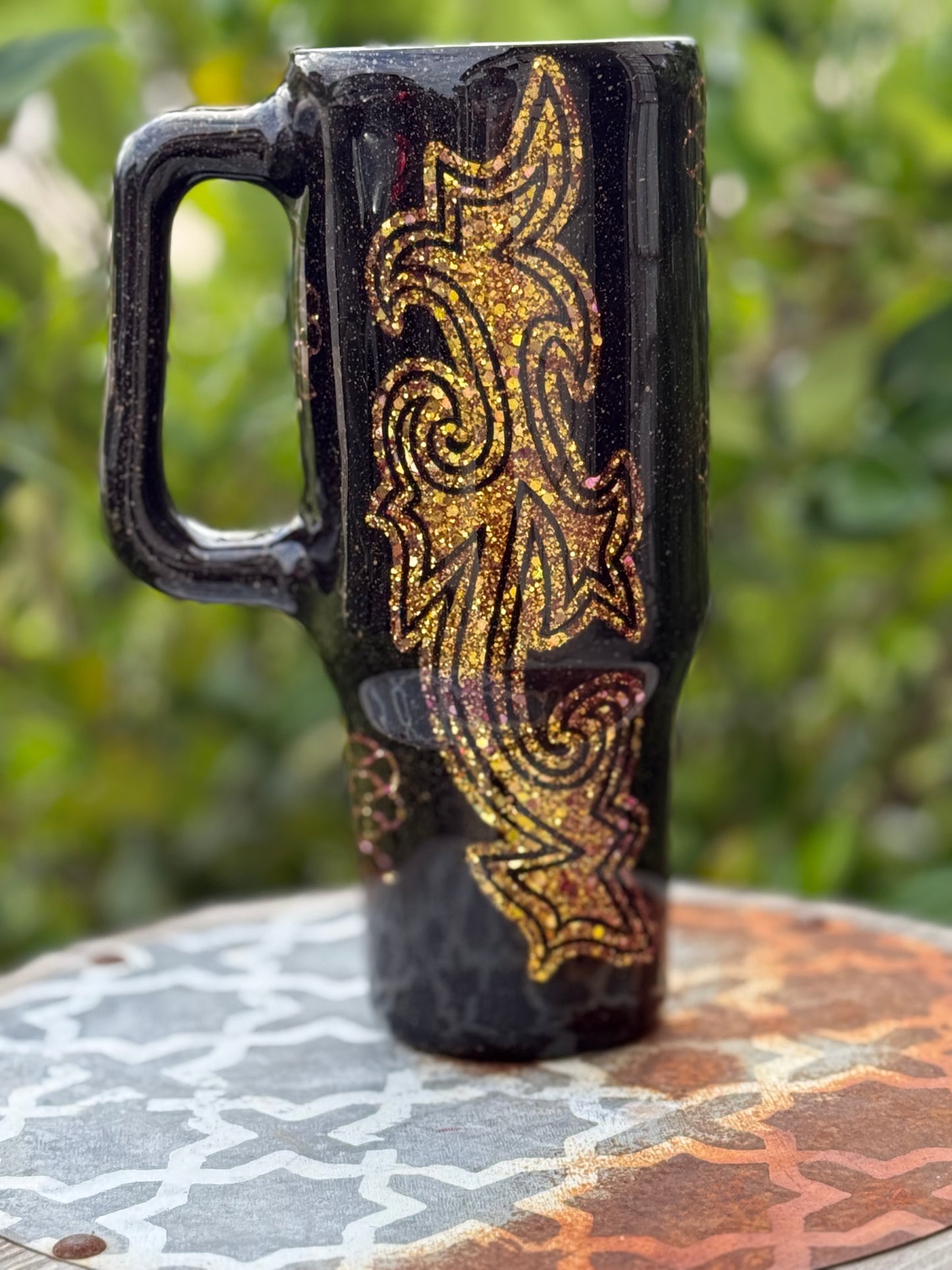 40oz Handle Tumbler-Boujee Cowgirl