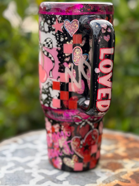 40oz Handle Tumbler-Loved