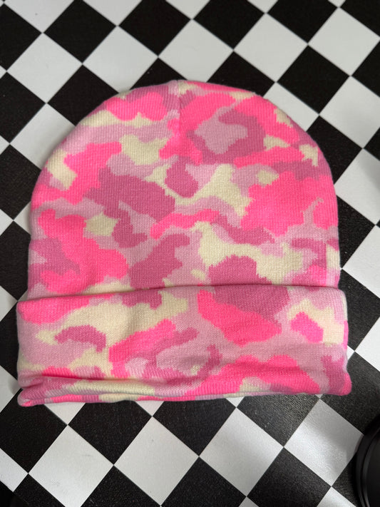 BEANIE- CAMO PINK PINK