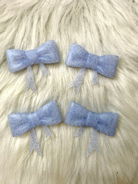 BLUE GLITTER BOW