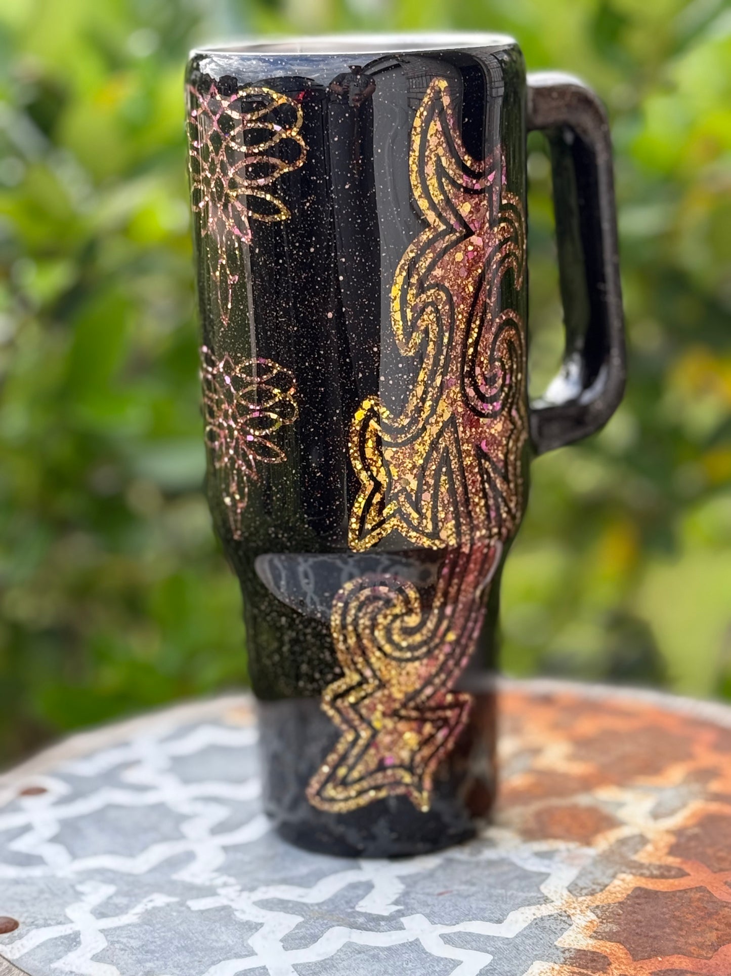 40oz Handle Tumbler-Boujee Cowgirl