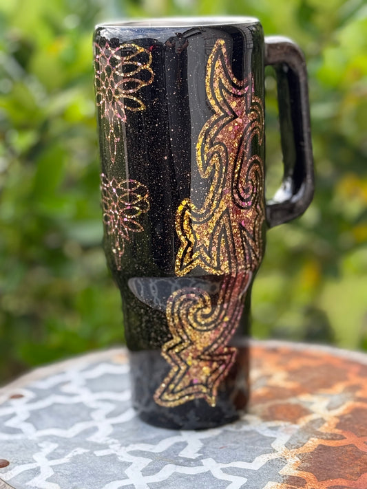 40oz Handle Tumbler-Boujee Cowgirl