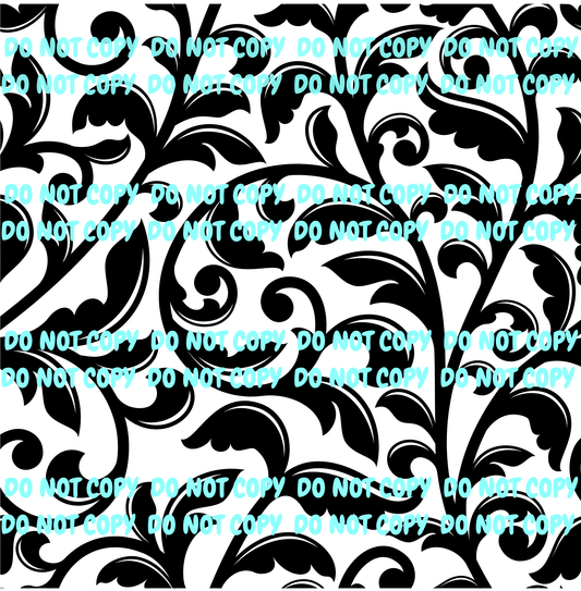 BLACK TOOLED LEATHER