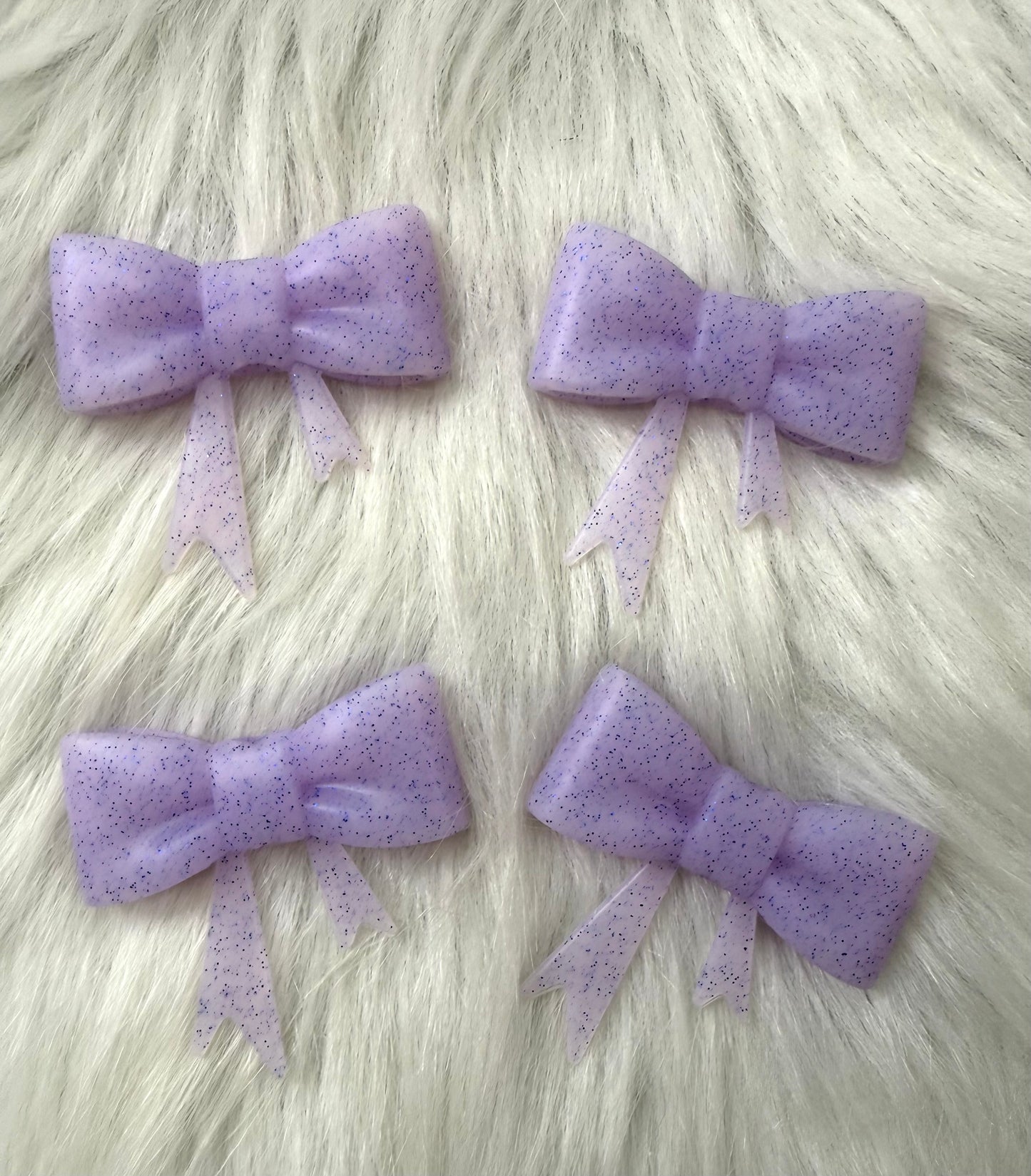 PURPLE GLITTER BOW