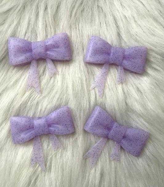 PURPLE GLITTER BOW