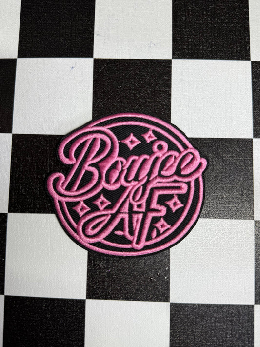 HAT PATCH IRON- ON -BOUJEE AF PINK