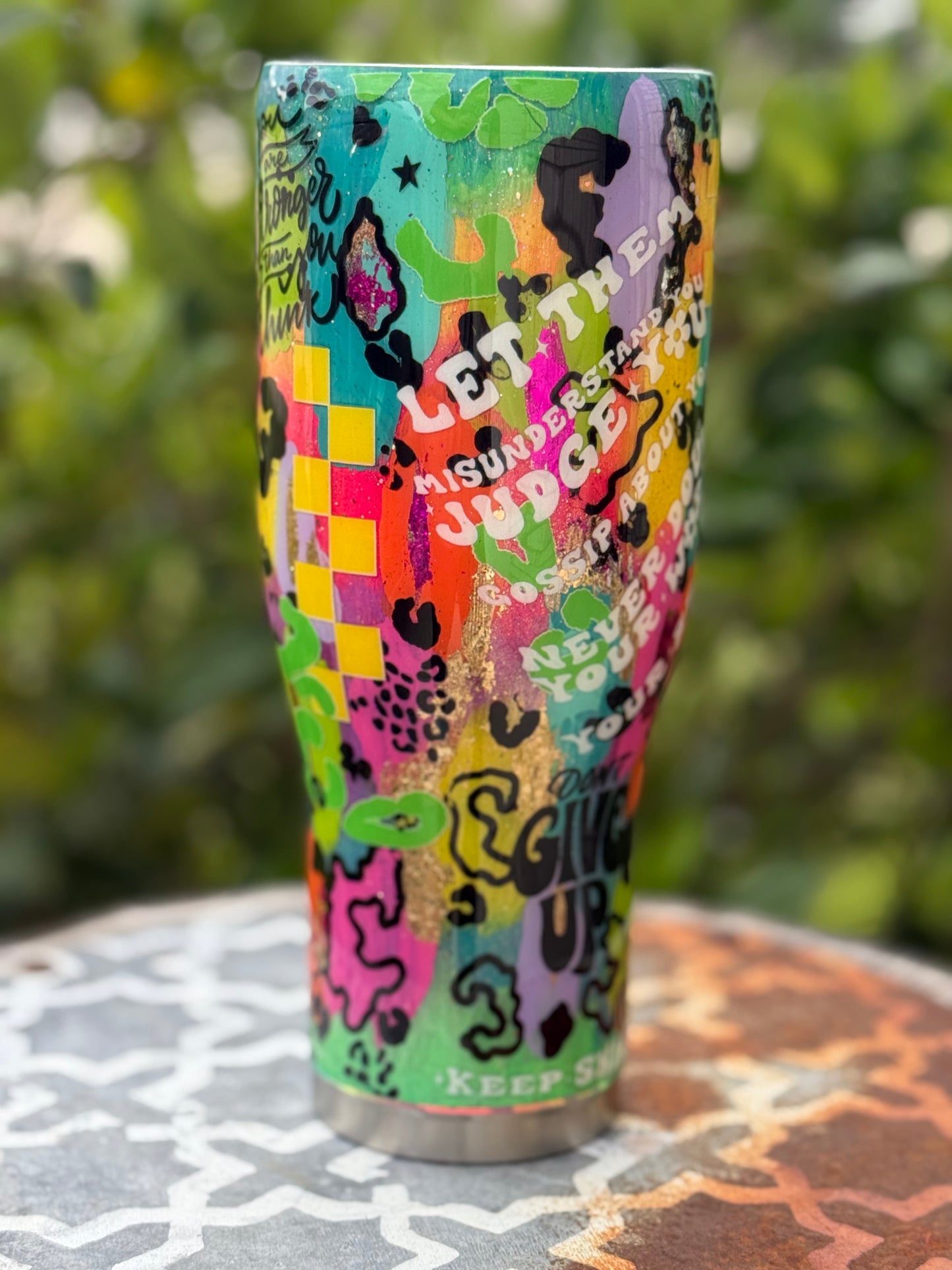40oz Tumbler- Modern Curve Let Them