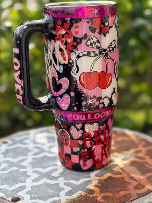 40oz Handle Tumbler-Loved