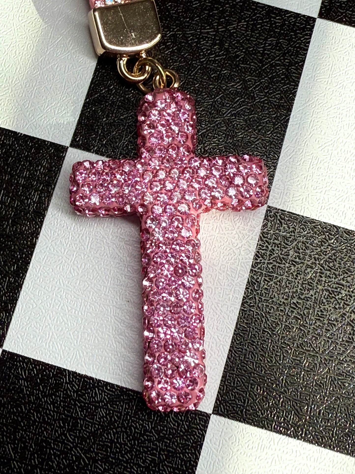 RHINESTONE KEYCHAINS CROSS
