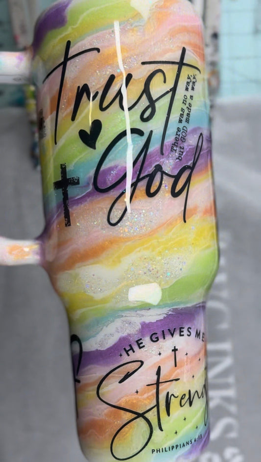 IN GODS HANDS-40oz BIG BETTY Tumbler