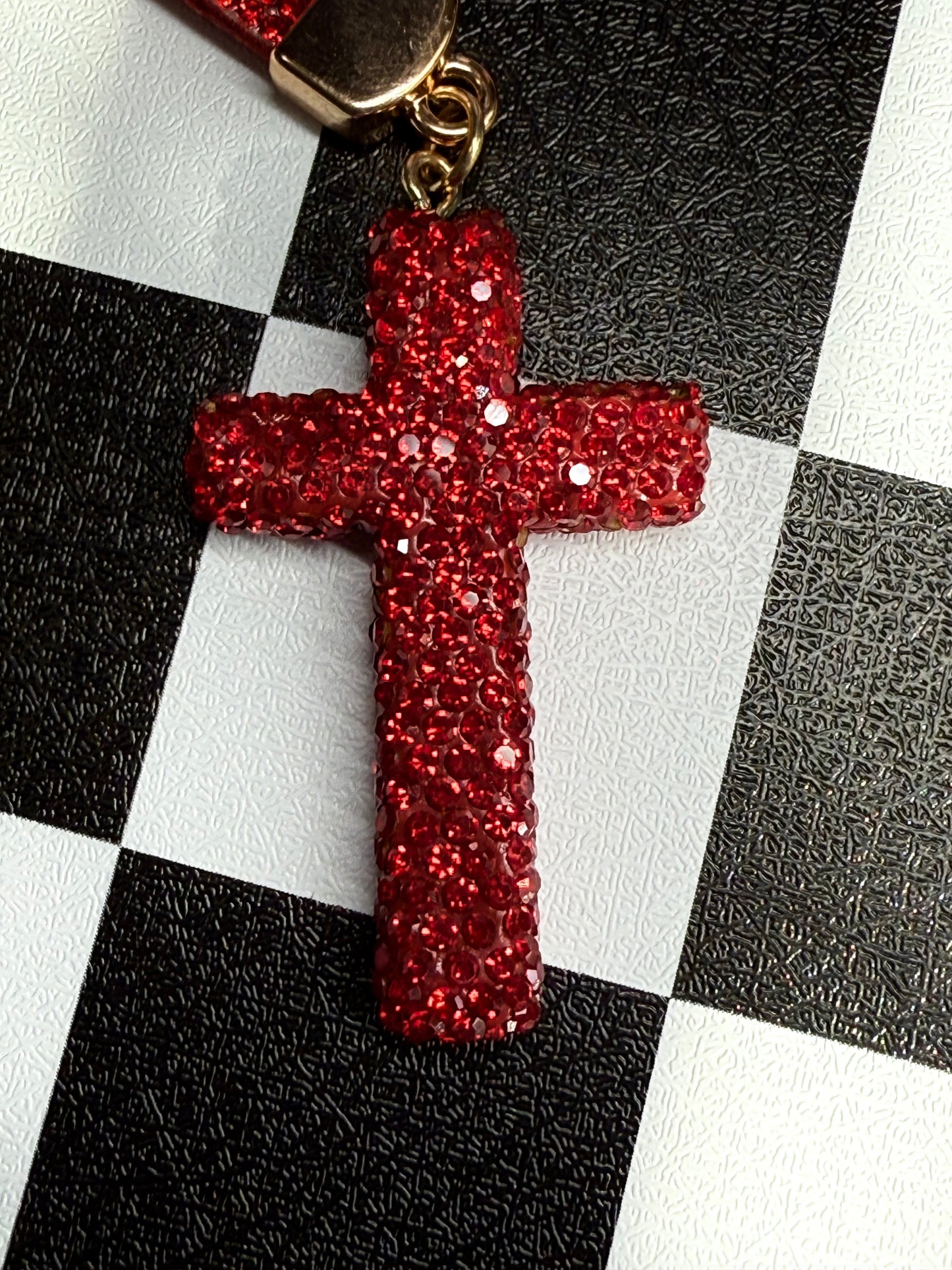 RHINESTONE KEYCHAINS CROSS