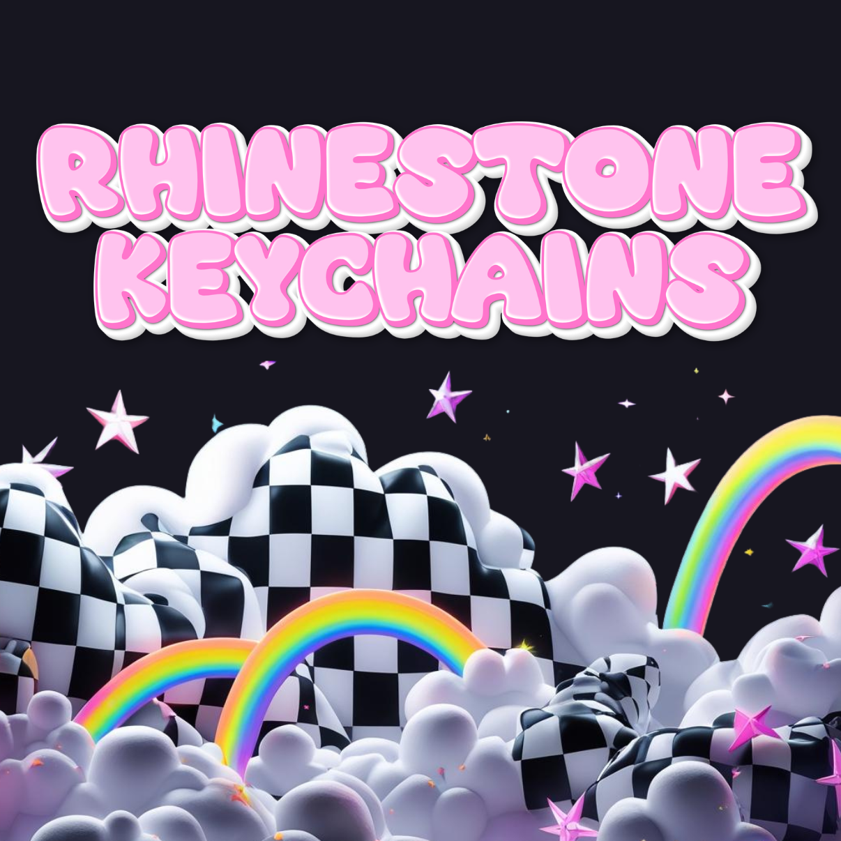 RHINESTONE KEYCHAINS BUBU