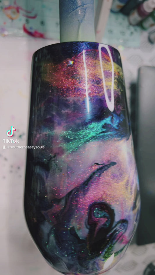 Mystic Galaxy Glow -17oz wine Tumbler