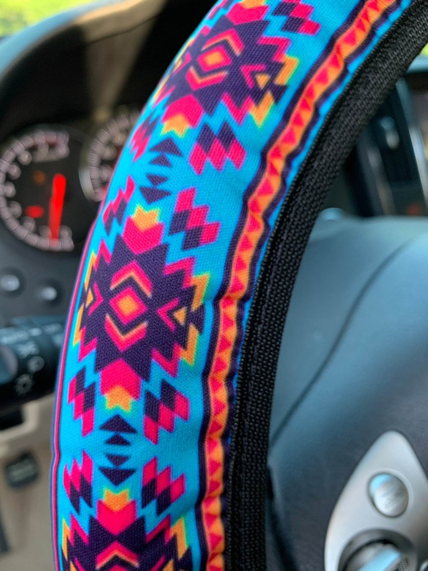 Aztec Blue Steering Wheel Cover
